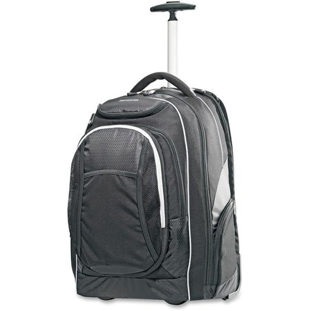 SAMSONITE Wheeled Backpack, Overnight, 21", Black/Gray SML507231041